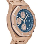 Audemars Piguet Royal Oak Offshore 26238OR.OO.2000OR.01 Chronograph ‘Brick’ Rose Gold Blue Dial - Image 2