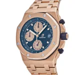 Audemars Piguet Royal Oak Offshore 26238OR.OO.2000OR.01 Chronograph ‘Brick’ Rose Gold Blue Dial - Image 3