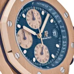 Audemars Piguet Royal Oak Offshore 26238OR.OO.2000OR.01 Chronograph ‘Brick’ Rose Gold Blue Dial - Image 4