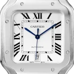 Cartier Santos De Cartier Watch Large Model, Automatic Movement, Steel, Interchangeable Metal And Leather Bracelets WSSA0018 - Image 6