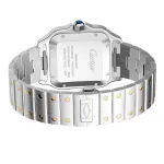 Cartier Santos De Cartier Watch Large Model, Automatic Movement, Yellow Gold, Steel, Interchangeable Metal And Leather Bracelets W2SA0009 - Image 10