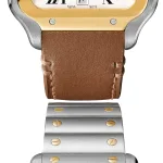 Cartier Santos De Cartier Watch Large Model, Automatic Movement, Yellow Gold, Steel, Interchangeable Metal And Leather Bracelets W2SA0009 - Image 4