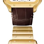 Cartier Santos De Cartier Watch Large Model, Automatic Movement, Yellow Gold, Interchangeable Metal And Leather Bracelets WGSA0029 - Image 2