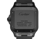 Cartier Santos De Cartier Watch Large Model, Automatic Movement, Steel, ADLC, Interchangeable Rubber And Leather Bracelets WSSA0039 - Image 6