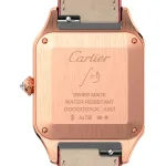Cartier Santos-Dumont Watch Large Model, Rose Gold, Diamonds, Leather Strap WJSA0016 - Image 8