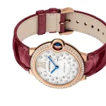 Cartier Ballon Bleu De Cartier Watch 36mm, Automatic Mechanical Movement, Rose Gold, Diamonds, Leather WJBB0081 - Image 5