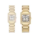Cartier Tank Française Watch Medium Model, Quartz Movement, Yellow Gold, Diamonds WJTA0040 - Image 8