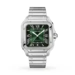 Cartier Santos de Cartier Watch, Large Model, Steel, Automatic, Interchangeable Leather Strap WSSA0062