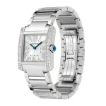 Cartier Tank Francaise watch, medium model, quartz movement. W4TA0021 - Image 2