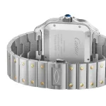 Cartier Santos De Cartier Watch, Large Model, Automatic Winding, Steel Case, Yellow Gold, Interchangeable Leather Strap W2SA0030 - Image 4