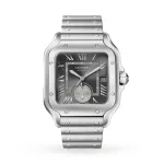 Cartier Santos De Cartier Watch, Large Model, Mechanical Movement With Automatic Winding, Steel WSSA0076