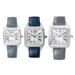 Cartier Santos-Dumont Watch Large Model, Quartz Movement, Steel, Leather WSSA0085 - Image 7