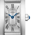 Cartier Tank Américaine Watch, Mini Model, Quartz Movement, Steel, Leather WSTA0116 - Image 2