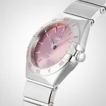Omega Constellation Quartz Steel 28mm Ladies Watch Pink O13110286011001 - Image 7
