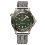 Omega Seamaster Diver 300M 42mm Titanium Mens Green Watch O21090422010001