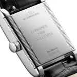 Longines Mini DolceVita 21.5mm X 29mm Ladies Watch Silver Black Alligator L52004712 - Image 5