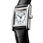 Longines Mini DolceVita 21.5mm X 29mm Ladies Watch Silver Black Alligator L52004752 - Image 3