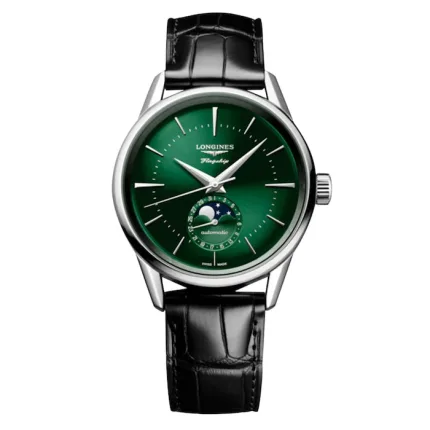 Longines Flagship Heritage Moonphase 38.5mm Mens Watch Green L48154022