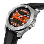 Breitling Aerospace B70 Orbiter 25th Anniversary 43mm Mens Watch Orange Rubber EB70101A1O1S1 - Image 3