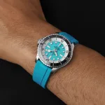 Breitling Superocean Automatic 44mm Mens Watch Turquoise Rubber A17376211L2S2 - Image 6