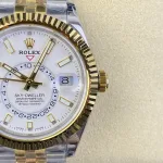 Rolex Sky-Dweller 326933 Stainless Steel Yellow Gold White Dial (2022) - Image 5