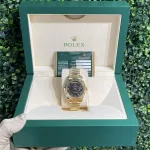 Rolex Day-Date 218238 Yellow Gold Matte Black Dial - Image 4