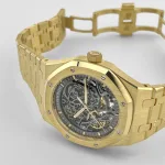 Audemars Piguet Royal Oak 15407BA.OO.1220BA.01 Double Balance Wheel Yellow Gold Openworked Dial - Image 7