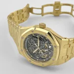 Audemars Piguet Royal Oak 15407BA.OO.1220BA.01 Double Balance Wheel Yellow Gold Openworked Dial - Image 6