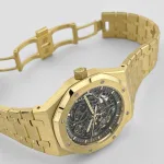 Audemars Piguet Royal Oak 15407BA.OO.1220BA.01 Double Balance Wheel Yellow Gold Openworked Dial - Image 5