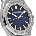 Audemars Piguet Royal Oak 15551BC.ZZ.1356BC.01 Diamond Bezel White Gold Smoked Blue Dial (2024) - Image 10