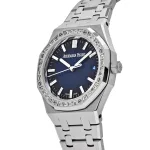 Audemars Piguet Royal Oak 15551BC.ZZ.1356BC.01 Diamond Bezel White Gold Smoked Blue Dial (2024) - Image 7