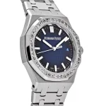 Audemars Piguet Royal Oak 15551BC.ZZ.1356BC.01 Diamond Bezel White Gold Smoked Blue Dial (2024) - Image 6