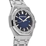 Audemars Piguet Royal Oak 15551BC.ZZ.1356BC.01 Diamond Bezel White Gold Smoked Blue Dial (2024) - Image 5