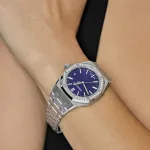 Audemars Piguet Royal Oak 15551BC.ZZ.1356BC.02 White Gold Purple Dial Diamond Bezel Special Edition (2023) - Image 3