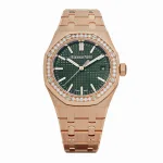 Audemars Piguet Royal Oak 15551OR.ZZ.1356OR.06 Selfwinding Rose Gold Khaki Green Dial