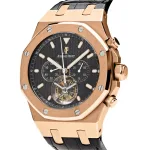 Audemars Piguet Royal Oak 25977OR.OO.D002CR.01 Chronograph ‘Tourbillon’ Rose Gold Black Dial - Image 3