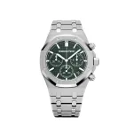 Audemars Piguet Royal Oak 26240ST.OO.1320ST.04 Selfwinding Chronograph ’50th Anniversary’ Stainless Steel Khaki Green Dial (2022) - Image 2