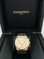 Audemars Piguet Royal Oak 26315OR.OO.1256OR.01 Chronograph Rose Gold Silver Dial - Image 3