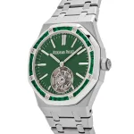 Audemars Piguet Royal Oak 26532IC.EE.1220TI.01 Selfwinding Flying Tourbillon Titanium White Gold Emerald Bezel Limited Edition (2024) - Image 7