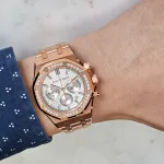 Audemars Piguet Royal Oak 26715OR.ZZ.1356OR.01 Selfwinding Chronograph Rose Gold Diamond Bezel - Image 3