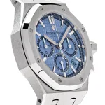 Audemars Piguet Royal Oak 26317BC.OO.1256BC.01 Selfwinding Chronograph White Gold Light Blue Dial Limited Edition - Image 5