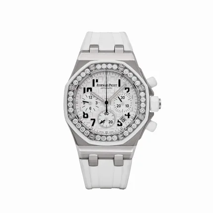Audemars Piguet Royal Oak Offshore 26048SK.ZZ.D010CA.01 Stainless Steel White Dial Diamond Bezel