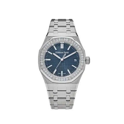 Audemars Piguet Royal Oak Selfwinding 15551ST.ZZ.1356ST.02 "50th Anniversary" Blue Dial Diamond Bezel