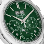 Patek Philippe Grand Complications 5270P-014 Perpetual Calendar Chronograph Platinum Green Dial - Image 10