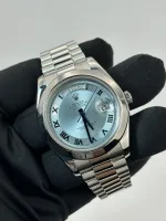 Rolex Day-Date 218206 Platinum Ice Blue Dial - Image 9