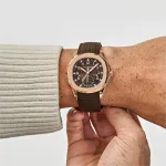 Patek Philippe Aquanaut 5164R-001 ‘Travel Time Tiffany & Co.’ Rose Gold Brown Dial (2022) - Image 4