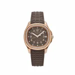 Patek Philippe Aquanaut 5268/200R-010 Rose Gold Taupe Brown Dial Diamond Bezel