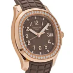 Patek Philippe Aquanaut 5268/200R-010 Rose Gold Taupe Brown Dial Diamond Bezel - Image 5