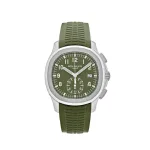 Patek Philippe Aquanaut 5968G-010 Chronograph White Gold Khaki Green Dial (2025) - Image 2