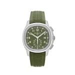Patek Philippe Aquanaut 5968G-010 Chronograph White Gold Khaki Green Dial (2025)